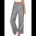 thumbnail image 1 of Pantalones Palazzo de Cuadros para Mujer, Pantalones de Pijama de Cintura Alta y Pierna , Pantalones Casuales Bonitos con Bolsillos Negro S, 1 of 9