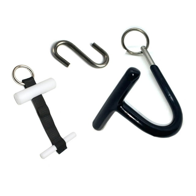 FlyFlise S Hook + Nylon Belt White Rod + Hanger Support Tool Set