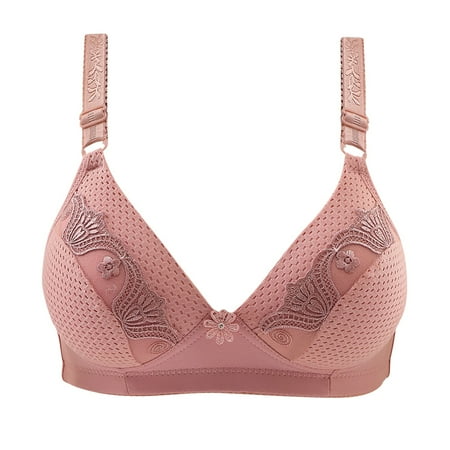 

Womens Underwear Woman s Comfortable Bra No Rims No rims gather breathable underwear daily bra (order remarks are packaged separately) daily bra bean paste color XXL-42/95BC