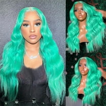 Mint Green Body Wave Lace Front Wig Human Hair 180% Density Colored Human Hair Wigs For Women HD 13x4 Lace Frontal Wig Virgin Brazilian Hair 20 inches