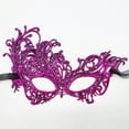 thumbnail image 2 of 2025 Femmes Maquillage Danse Protection Visage Peint avec Poudre d'Or Demi-Visage Carnaval Fête Protection Visage, 2 of 3