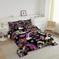 thumbnail image 3 of Erosebridal Hippie Mushroom Bedding Twin Comforter Set,Gothic Skull Down Comforter,Rainbow Decor,2-Piece, 3 of 8