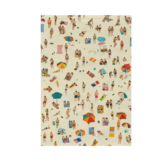 People on Beach Garden Flag 12"x18" Double-Sided Yard Flags for Outside Outdoor All Seasonal Decoration