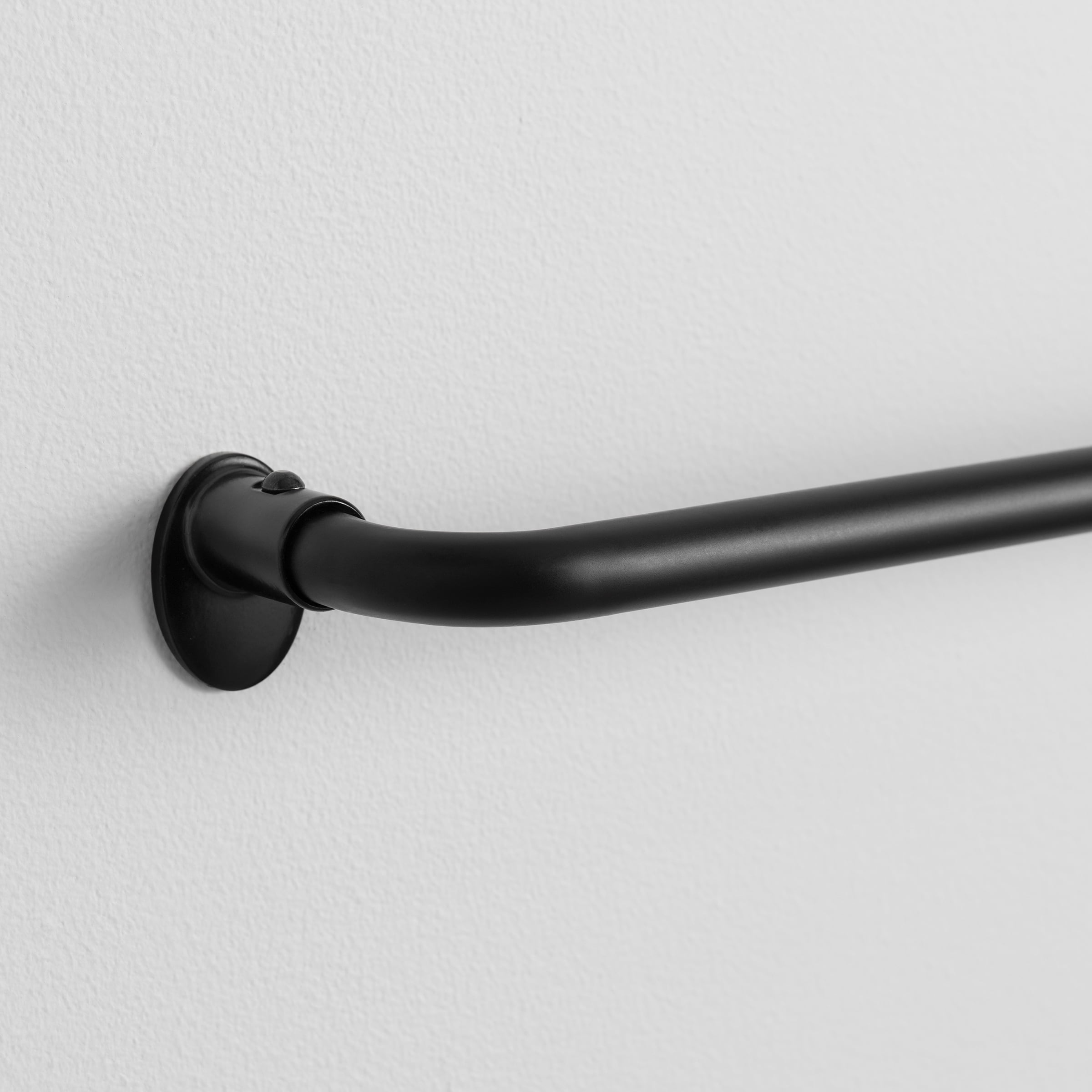 Eclipse Clinton 5/8" Blackout Wrap, Sliding Window Curtain Rod, 28-48", Matte Black