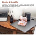 thumbnail image 3 of Portable Metal Travel Medicine Box/Storage Box (8 Compartments, Rose Gold), 3 of 7