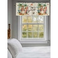 thumbnail image 3 of Merry Christmas Snowman Valances for Windows Snow Coconut Tree Shell Beach Retro Rod Pocket Curtains Valance Short Window Treatment Drapes for Living Room, Bedroom Bathroom 54"&nbsp;W x 18" L, 3 of 5