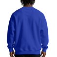 thumbnail image 4 of Dwelliawo Men's Fleece Lined Crewneck Sweatshirt Long Sleeve Loose Fit Soft Basic Pullover Sweatshirt Royal Blue 2XL, 4 of 4