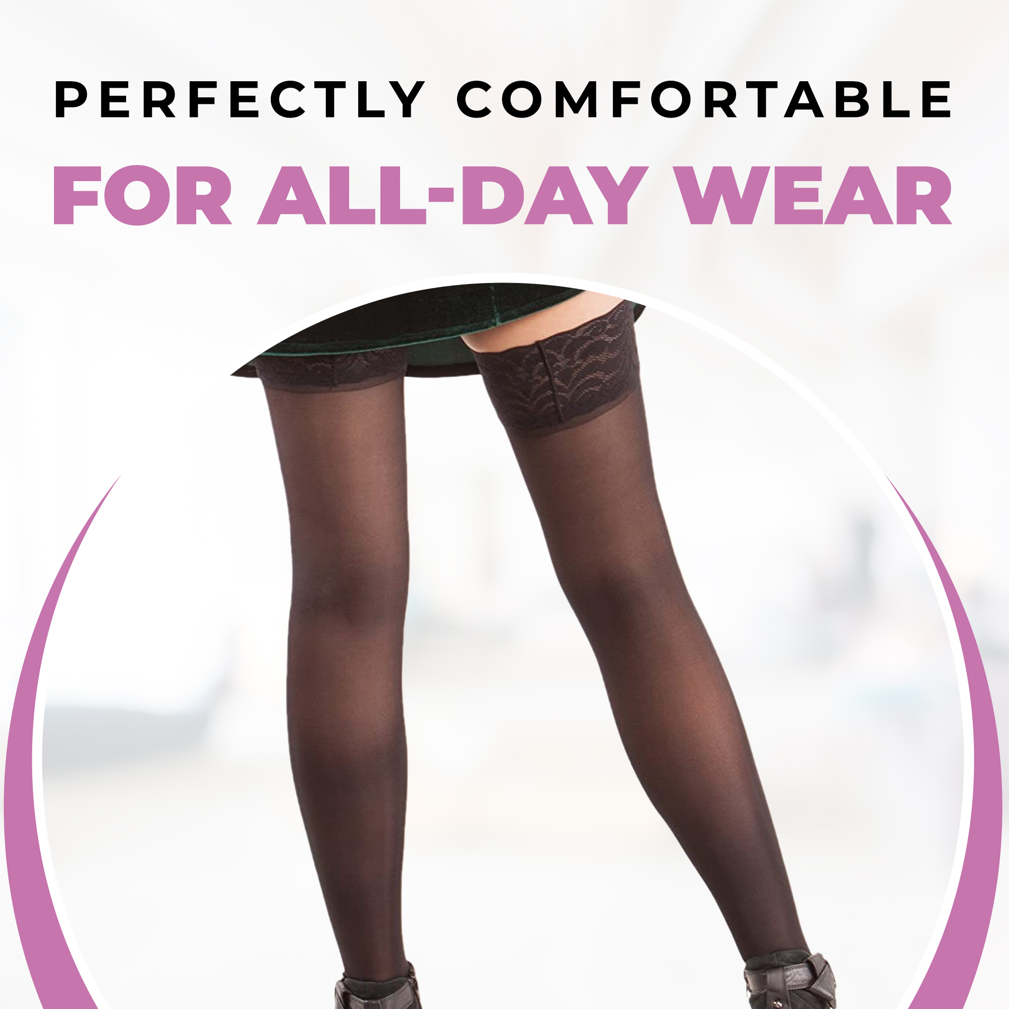Ita Med Sheer Thigh High Firm Graduated Compression Stockings For Women 23 30 Mmhg H 80