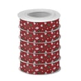 thumbnail image 2 of 5 Rolls Christmas Ribbon 1.5 inch Wide Decorative Ribbon for Gift Wrapping and Holiday Decorations Cute Pink Strawberry Pattern, 2 of 7