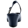 thumbnail image 4 of PEERAGE Alanis Women's Wide Width Leather Slingback Pumps NAVY 5.5, 4 of 6