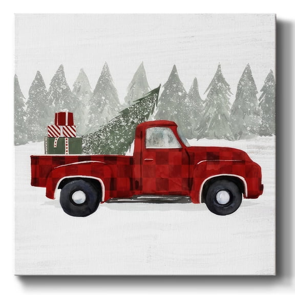 Yuletide Camper III- Gallery Wrapped Canvas