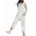 thumbnail image 3 of Women'S Casual Corduroy Overalls Sleeveless Adjustable Straps Jumpsuits for Women with Pockets White L, 3 of 8
