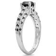 thumbnail image 2 of Dazzlingrock Collection 1.15 Carat (ctw) 10K Round Black Diamond Bridal Vintage & Antique Engagement Ring, White Gold, Size 9, 2 of 4