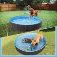 thumbnail image 3 of Topeakmart Foldable Pet Swimming Pool PVC Water Pond for Dogs/Cats/Kids, Black, XL, 55'', 3 of 12