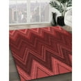 thumbnail image 3 of Ahgly Company Machine Washable Indoor Square Transitional Cranberry Red Area Rugs, 7' Square, 3 of 7
