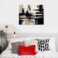 thumbnail image 4 of JRXY  Abstract Wall Art Canvas Prints 'Road to Nowhere' Home Décor, Black, White 16x12in, 4 of 4