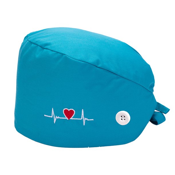 Paquete De 4 Gorros De Trabajo Para Enfermera, Servicio Prolongado, Color Puro, Botón Pulido Opaco, Gorros De Trabajo Multifuncionales Unisex, Uniformes De Trabajo Advancent AP008643-09