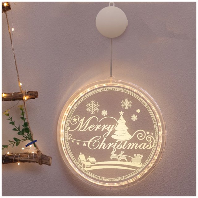 EIMELI Santa Claus Window Lights Add Great Christmas Vibe for Flat Dormitory Decoration