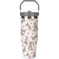 Stainless Steel Tumbler with Lid And Straw 30 Oz Top Handle Duck Hunting Camo Leakproof Vacuum Insulated Water Bottle for Car Travel