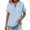 Light Blue Womens Summer Tops, variant on OSFVNOXV Summer Cotton Linen Tops for Women Shirt Dressy V-Neck Lightweight Short Sleeve Breathable Ladies Gauze Shirts Loungewear