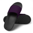 thumbnail image 4 of GZHJMY Stylish Slides for Women Men, Dark Purple Solid Color Soft Flexible Slip-on Sandals Slippers, 4 of 7