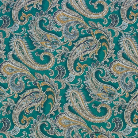 UPC: 0810056074777 | Better Homes & Gardens 100 % Cotton 54  Width Painterly Paisley Color Teal 8 Yds by the Bolt Fabric