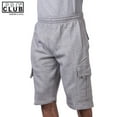 thumbnail image 3 of Pro Club Men's Fleece Cargo Shorts Pants Heather Gray 3X-Large, 3 of 4