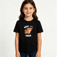thumbnail image 2 of Girls Graphic Tees New To The Herd Cow Kids T Shirt Cute Farm 100% Cotton Short Sleeve Soft Tops 4-13Y, 2 of 5
