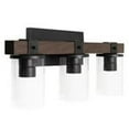 thumbnail image 1 of Industrial Rustic Lantern Restored Wood Look 3 Light Bath Vanity, Brown, 1 of 1