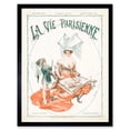 thumbnail image 1 of Vintage French Fashion La Vie Parisienne Gallant Minstrel Music Magazine Cover Art Print Framed Poster Wall Decor 12x16 inch, 1 of 5