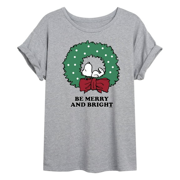 Peanuts - Holiday Vibes - Womens Oversized Graphic T-Shirt
