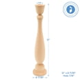 thumbnail image 2 of Classic Wooden Candlestick 11 inch Tall with 7/8 inch Hole, Pack of 10 Unfinished Wood Candle Holder to Craft, Paint or Decorate, by Woodpeckers, 2 of 8