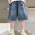 thumbnail image 7 of Jean Shorts Girls Ripped Boy Baggy Jorts High Waisted Wide Leg Loose Denim Shorts Jeans Pockets Hip Hop Skateboard Y2k Jorts Shorts for Kids, 7 of 7