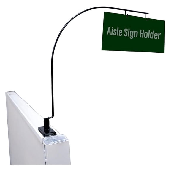 Curved Gondola Shelf Single Side Magnetic Store Aisle Sign Holder, Department Walkway Section Marker & Labeler for Store Shelving, 5 Pack