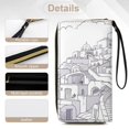 thumbnail image 5 of Womens Wallet Bifold Ladies Cluth Bag Wristlet Wrist Strap Long Purse Italian Landscape Design, 5 of 6