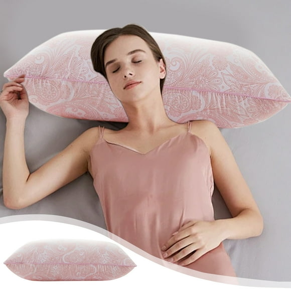 TIMIFIS Pillows Core Cool Ice Silk Water Vertical Knitted Pillow Non-Collapse Cervical Vertebra Protection Whole Head Sleep Aid Single Household Pillow Core Pillows