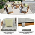 thumbnail image 5 of EUROCO 6-Piece Wood Outdoor Patio Conversation Set,Sectional Garden Seating Groups Chat Set with Ottomans and Cushions for Backyard, Poolside, Balcony, Grey, 5 of 7