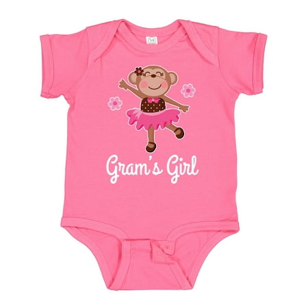 

Inktastic Gram Girl Ballerina Monkey Gift Baby Girl Bodysuit