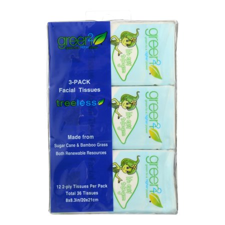 Green2 Pocket Facial Tissue, 12 sheets, 3 count