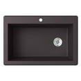 thumbnail image 2 of Swan Drop-in Granite 1-Hole Single Bowl Kitchen Sink, 33" x 22", Espresso, 2 of 3