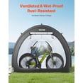 thumbnail image 6 of VEVOR Bike Storage Tent, 5+ Bikes, Outdoor Spacious Bike Storage Tent with Ventilated Window, Waterproof Fan-Shaped Bike Tent with High Strength Fiberglass & Dual Zippers, Fit for Bicycle, 6 of 9