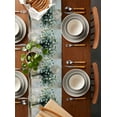 thumbnail image 2 of Spring Eucalyptus Table Runner 60 Inches, Pastoral Botanical Leaf Retro Rustic Bed Runner Dresser Scarves Tabletop for Indoor Outdoor Parties/Ceremony/Banquet, 13" x 60", 2 of 8
