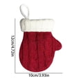 thumbnail image 2 of Mini Knitted Mitten Christmas Tree Ornament, Cute Xmas Hanging Decoration for Holiday Tree Wreath Window Fireplace Home Decor Stocking Stuffer, 4.7 x 3.9 Inch, Tree Wreath Mantle Hanging Decor 5Pc, 2 of 5