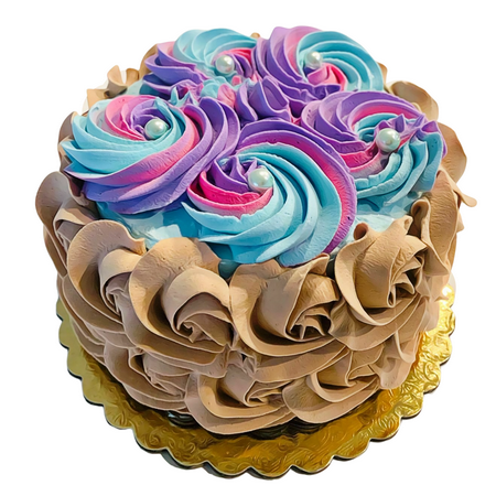 DEZICAKES Fake Cake Chocolate Unicorn Rosette Cake Prop Decoration Dezicakes Fake Food- Fake Cake- Artificial Cake- Faux Cake Decor