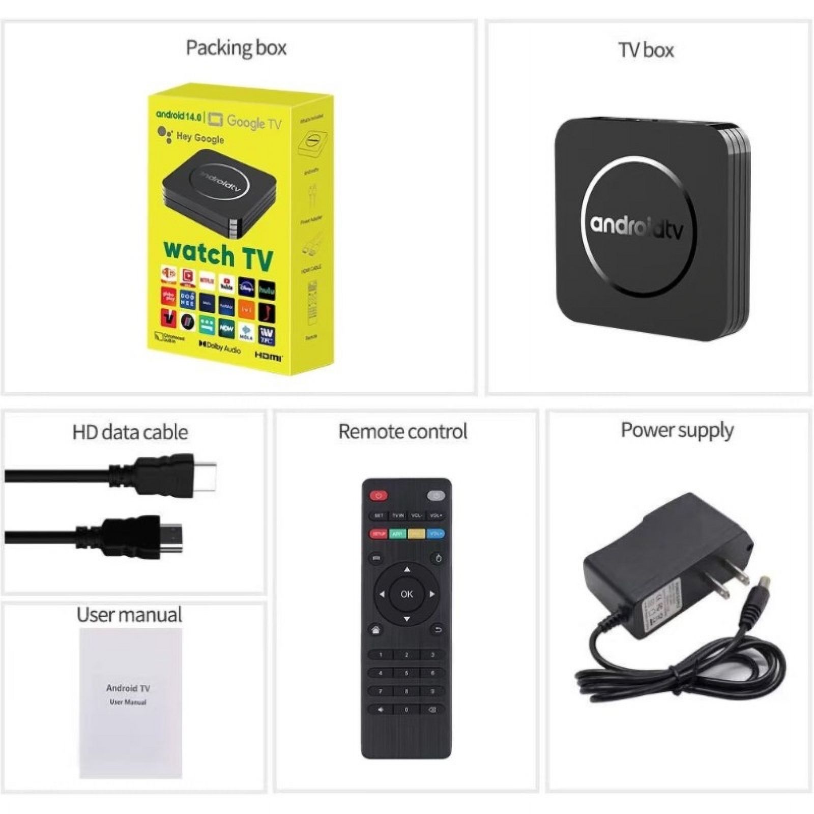 1GB+8GB Basic Android TV Box, 4K HD TV Network Video Player (us plug,1G+8G)