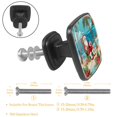 thumbnail image 3 of 4 Pcs Cabinet Handle Drawer Pulls Beach Santa Claus Knobs with Screws Square Furniture Office Cabinet Knob Decoration, 3 of 7