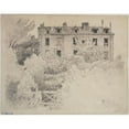 thumbnail image 2 of Ferdinand Boberg 14x12 Black Ornate Wood Framed Double Matted Museum Art Print Titled: Garden and House Rue Cortot, 12, 14 (1926), 2 of 5
