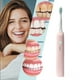 thumbnail image 4 of Fiudx Decoración del hogar Cepillo de dientes con carga USB, cepillo de dientes con 4 cabezales, cepillo de dientes inteligente de 3 velocidades IPX7, 4 of 7