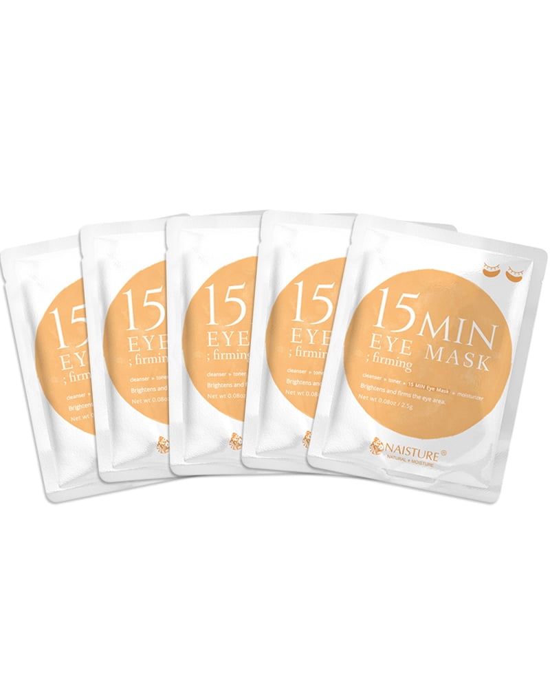 Naisture 15 Min Eye Mask 5 Pair for Under eye Firming and Brightening with Collagen Patch