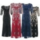 thumbnail image 3 of Vestidos vintage de dama de honor con cuentas de malla y lentejuelas, vestidos de noche, vestidos largos de boda, 3 of 5